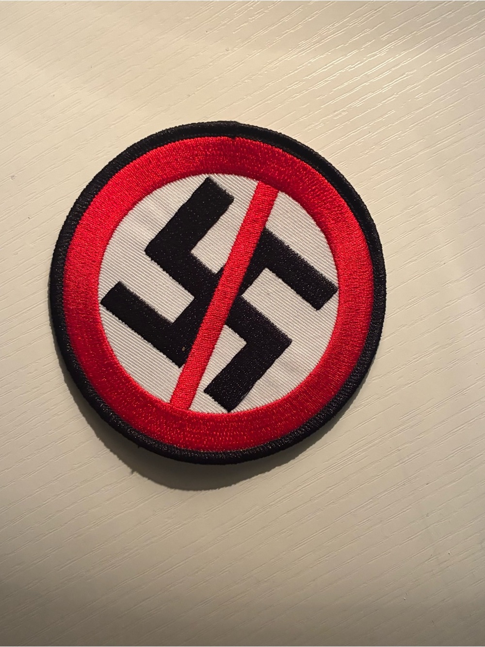 No Nazis - Embroidered Patch - 4 Inch Round